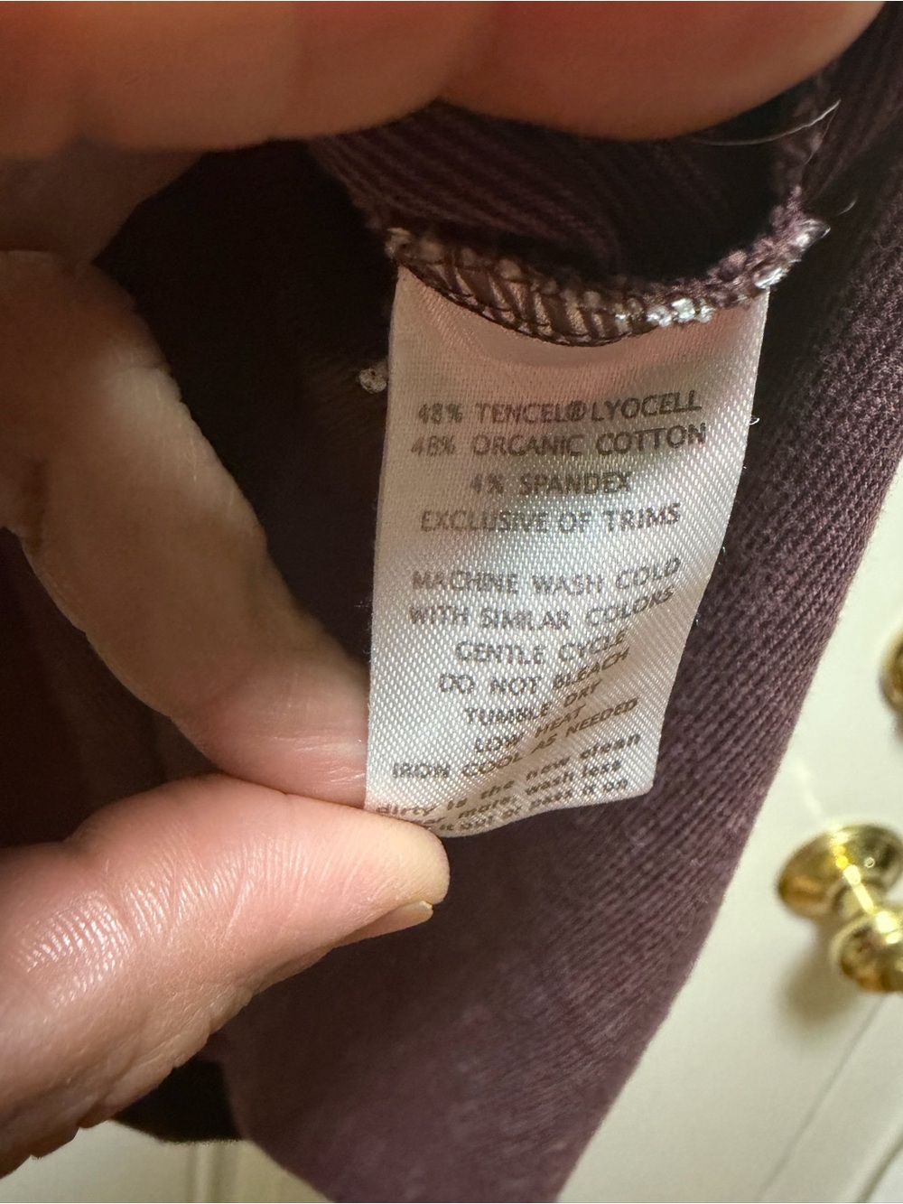 Toad&Co Maroon Heathered Crew neck long sleeve Tee with button side detail XL - Picture 6 of 6